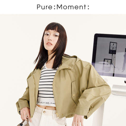 【商场同款】麦檬春秋Pure:Moment:短款风衣4E2260021 商品图0