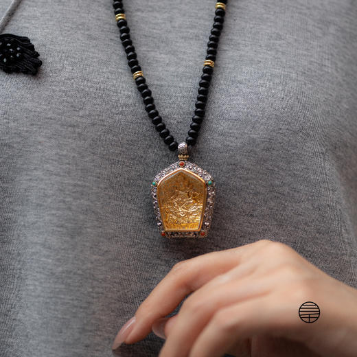 万物三千｜黄财神椰蒂念珠法像项链  饰品 工艺品  礼品 商品图7