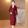 LC-LC2415新款修身显瘦中长款宴会晚礼服裙高档气质儿子结婚礼服旗袍 商品缩略图2