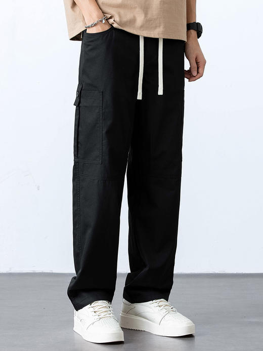 赤兔嗨购纯棉休闲裤男宽松直筒男裤2024年新款直筒宽松工装裤 商品图3