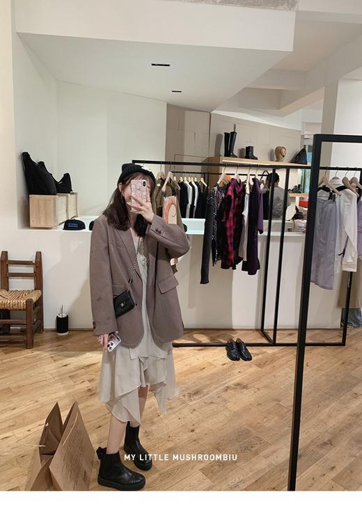 金蘑菇菇 巴黎的一个雨天 新季黑标西装/ 时髦矜贵少女感西装套 商品图2