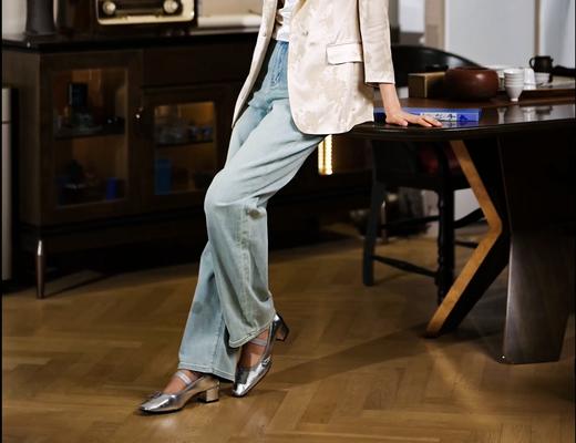 逸红颜明月优选#「洒脱」桑蚕丝阔腿牛仔裤,亲肤舒适,随性潇洒 商品图12