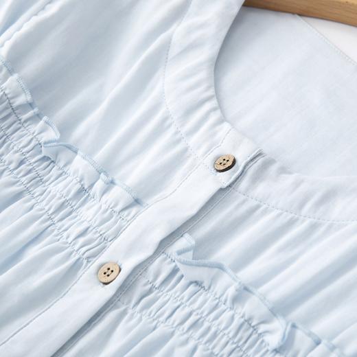 【会呼吸❗️全棉家居服套装】超舒服的面料，亲肤舒适，让你穿上就不想脱下来❗️严选新款小众设计双层纱法式纯棉女长袖长裤睡衣 商品图5