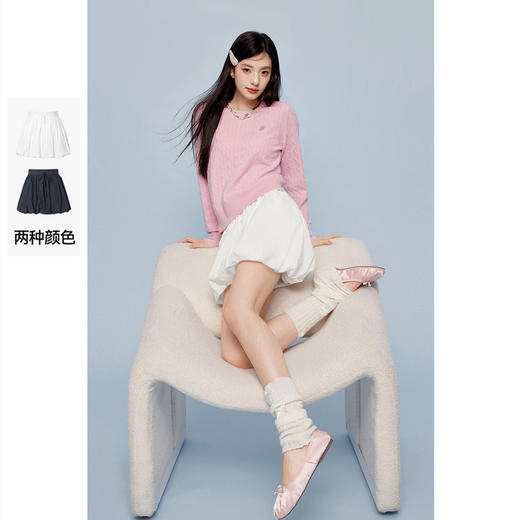 【严选】【芭蕾花苞裙】诗凡黎量感蓬蓬半身裙2024秋新款设计感蛋糕短裙女SF8140841 商品图0