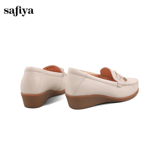 Safiya/索菲娅2024秋新款真皮蝴蝶结镂空浅口休闲防滑平底单鞋 SF43111402 商品图5