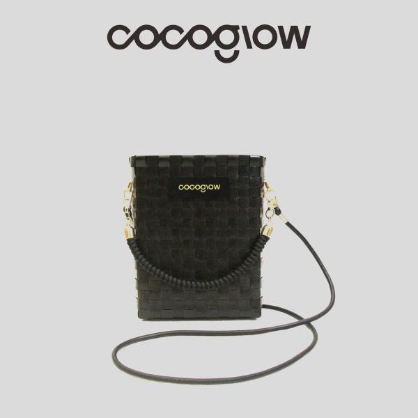 cocoglow ·All_black__黑金迷你托特女包手工编织包mini斜挎包
