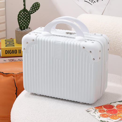 【轻松收纳！高颜值化妆箱】14寸手提箱化妆箱迷你小型行李箱16寸旅行收纳箱伴手礼，双拉链设计 便携省力，拉合顺畅。ry 商品图3