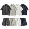 TZ101 休闲服套装男短袖夏季潮流高级感衬衫男生高街宽松短裤 商品缩略图0