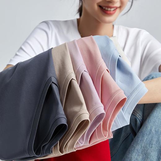 高品质丝光棉t恤女短袖2024新款宽松内搭外穿圆领液氨t恤打底衫 商品图3