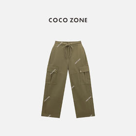 COCO ZONE 100棉复古工装裤休闲百搭直筒裤CC1C1570