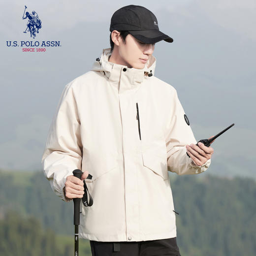 「秋款上新 男女同款」美国品牌U.S.POLO ASSN 三防户外情侣系列夹克冲锋衣 8色可选 商品图4