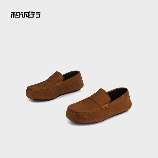 和诚行 2024秋冬新款豆豆鞋百搭复古男鞋一脚蹬透气懒人鞋0551153 商品图3