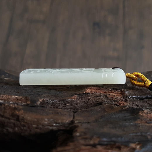 【天然正品】天然新疆料油润度佳市井图案和田玉吊坠项链160724NJM03 商品图4