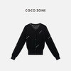 COCO ZONE 夏季薄款镂空针织开衫单排扣长袖上衣CC2B1199 商品缩略图0