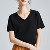 高品质丝光棉t恤女短袖2024新款宽松内搭外穿圆领液氨t恤打底衫 商品缩略图1