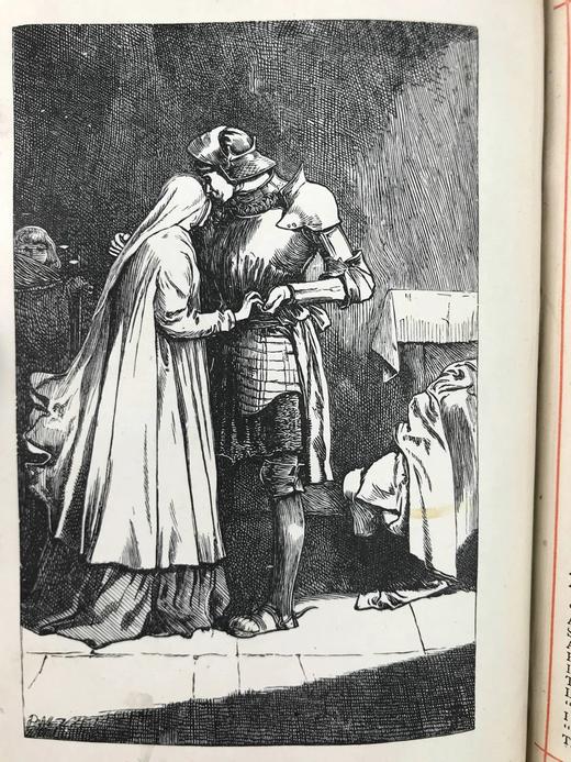 约19世纪后期 司各特诗集 约10幅版画插图 漆布精装32开 商品图10