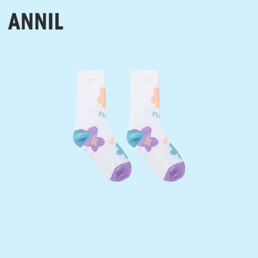 【5A抗菌家居】女童中袜单双装新款安奈儿童装实体店同款JG437576 商品图1