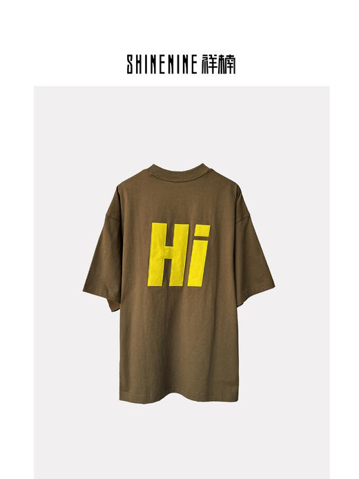 W422812028刺绣植绒短袖T恤 商品图1