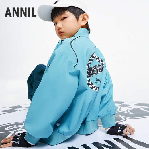 男女童复古运动风外套新款安奈儿童装实体店同款AM435519 商品图1