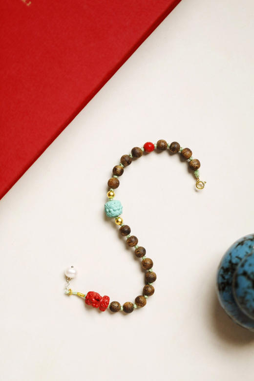 【青山特惠 】 6mm17颗 绿棋楠【辞歆】沉香手链 c20  商品图2