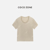 COCO ZONE 100棉夏季纯色T恤百搭圆领短袖上衣CC1B1335 商品缩略图1