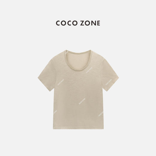 COCO ZONE 100棉夏季纯色T恤百搭圆领短袖上衣CC1B1335 商品图1