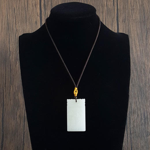 【天然正品】天然新疆料油润度佳市井图案和田玉吊坠项链160724NJM03 商品图5