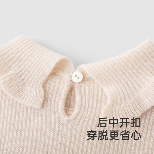 【高定系列】英氏儿童高定羊毛裙女童长袖连衣裙秋冬裙子新款 商品图3