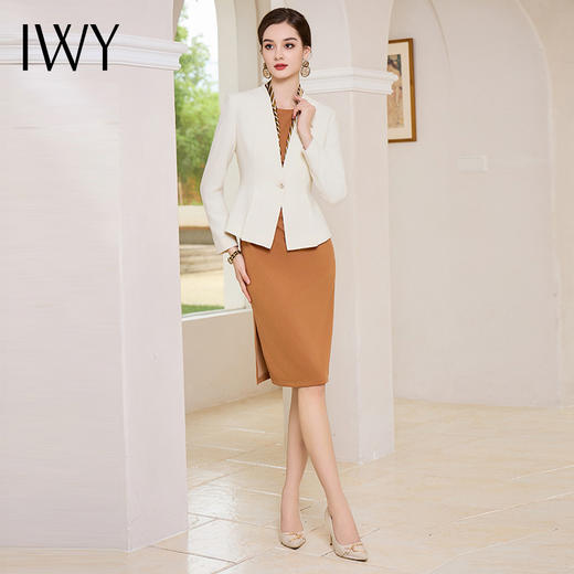 IWY/秋款通勤干练女职业装气质女神范高端收腰显瘦轻奢风西装套装C1738+Q996 商品图3