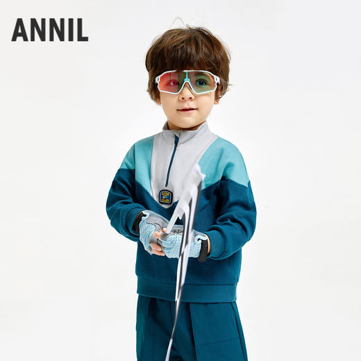 男童立领卫衣长袖上衣新款安奈儿童装实体店同款XB431694 商品图2