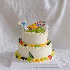 双层简约水果蛋糕（百分百进口动物奶油）