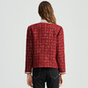 EITIE爱特爱精致气质时尚红色格子小香风显瘦短款外套秋新款C2403402 商品缩略图4
