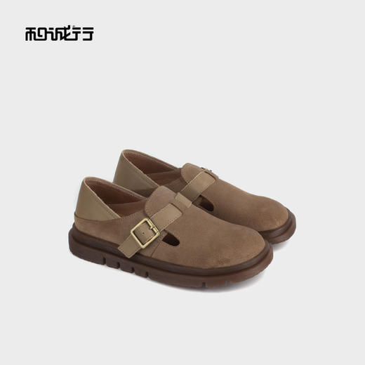 和诚行 2024秋冬新款复古休闲勃肯鞋女鞋百搭舒适厚底单鞋1930073 商品图0