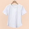 丝光棉短袖t恤女凉感正肩2024夏季新款休闲宽松打底衫 商品缩略图3