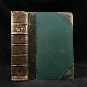 1880年 斯克里布纳月刊 数百幅插图 真皮精装16开