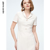 皮尔卡丹女装连衣裙商务浅米短袖高级感通勤OLA字裙P4219D4098M1
 商品缩略图4