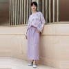绽放旅行女装594朵/紫色艾德莱斯印花长绒棉双纱圆领直筒长袖T恤 商品缩略图1