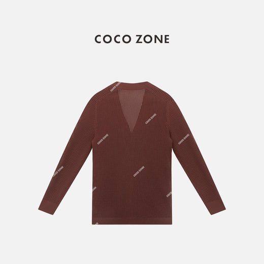 COCO ZONE 设计感V领长袖针织衫百搭休闲上衣CC2C1273 商品图1