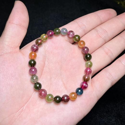 玉美人菲菲*44524碧玺单圈手串圆珠约7+mm 商品图0