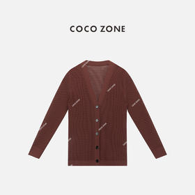 COCO ZONE 设计感V领长袖针织衫百搭休闲上衣CC2C1273