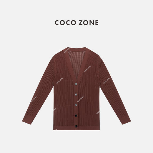COCO ZONE 设计感V领长袖针织衫百搭休闲上衣CC2C1273 商品图0