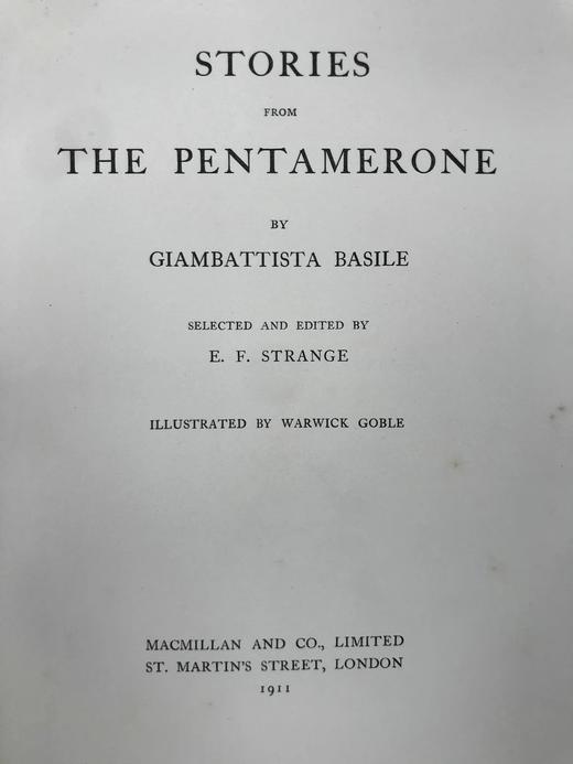 1911年 巴西耳《五日谈故事集》 戈布尔32幅彩色插图 漆布精装16开 商品图3