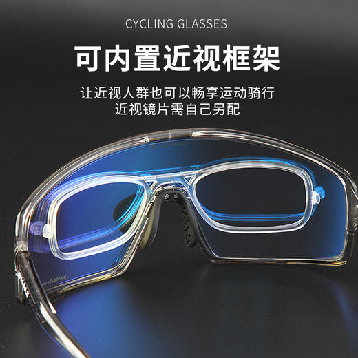 鲸鱼运动变色眼镜专业防风跑步偏光骑行眼镜户外运动风镜骑车护目 商品图1