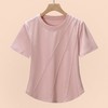 丝光棉短袖t恤女凉感正肩2024夏季新款休闲宽松打底衫 商品缩略图2