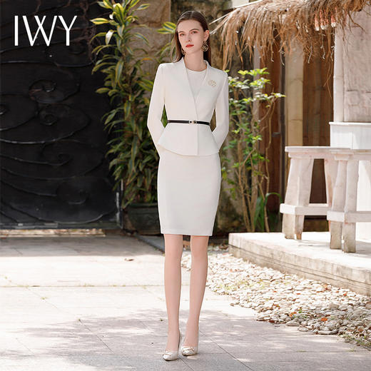 IWY/秋款收腰显瘦职业套裙通勤干练西装外套气质女神范西服连衣裙C1871+Q620 商品图4