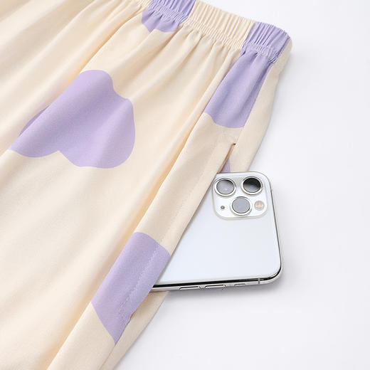 J1-【带胸垫 免穿文胸】防凸点夏季薄款牛奶丝女士睡衣家居服可外穿 忽然今夏 商品图6