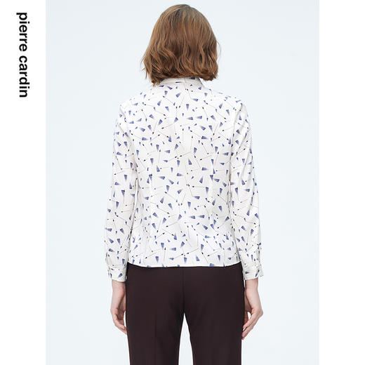 皮尔卡丹女装清新气质淑女修身通勤百搭长袖衬衫P4158B4024W3
 商品图2