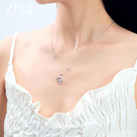 ZEGL设计师925银跳动之心项链女2024新款轻奢小众七夕礼物送女友 商品图3