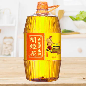胡姬花古法花生油5L 一级物理压榨花生油炒菜烘焙花生食用油植物油 /粮油调味 /食用油 /花生油 商品图0