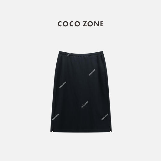 COCO ZONE 夏季松紧腰系带半身裙垂感百搭中长裙CC1B1528 商品图0